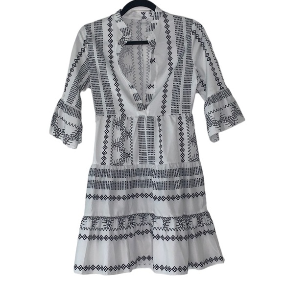 Geometric print sundress coverup - Picture 1 of 5